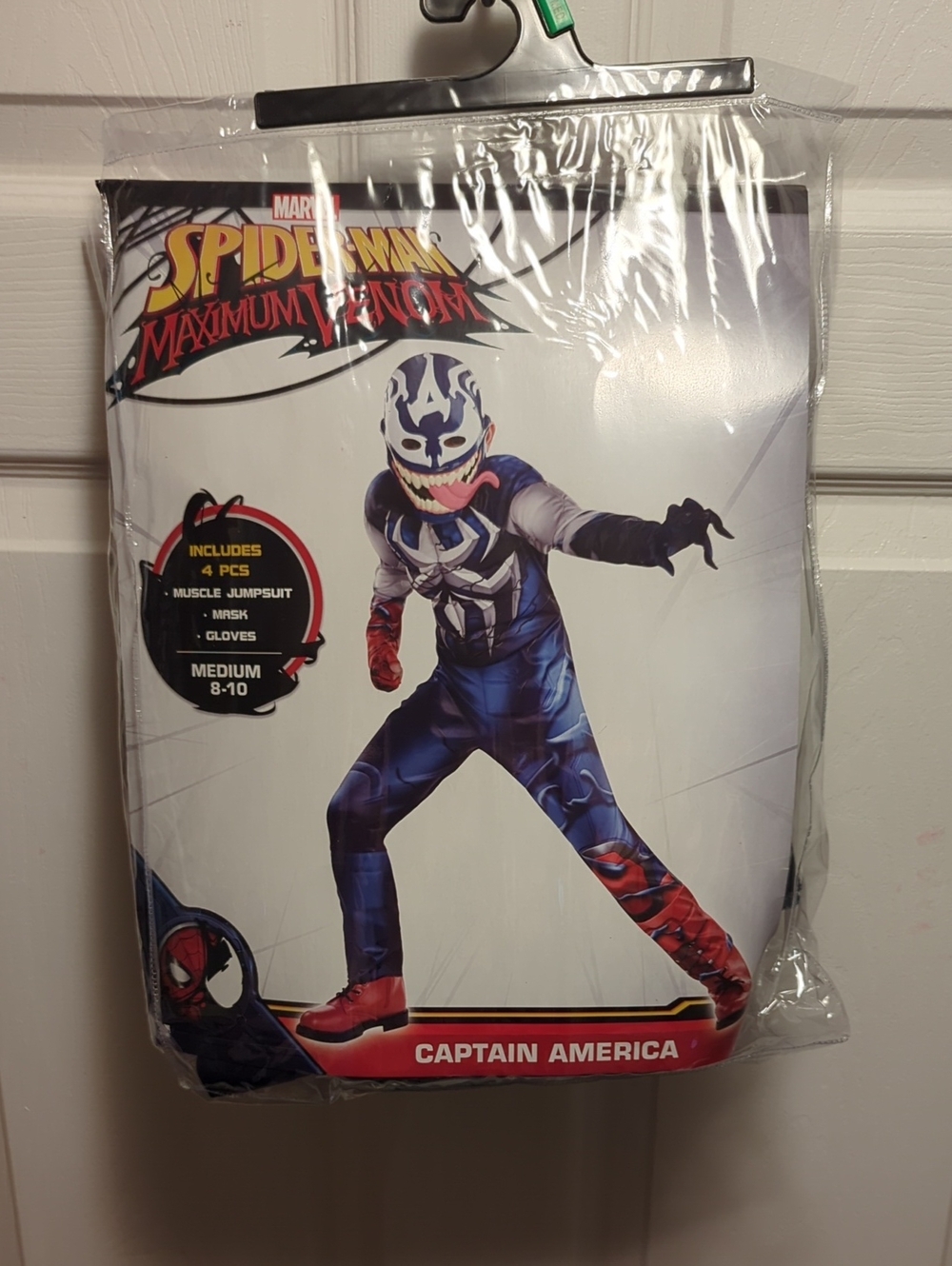 Marvel Spider-Man Maximum Venom Captain America Costume brand new size 8-10